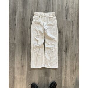Distressed Euro Collection White Denim Jeans Size EU Size 40